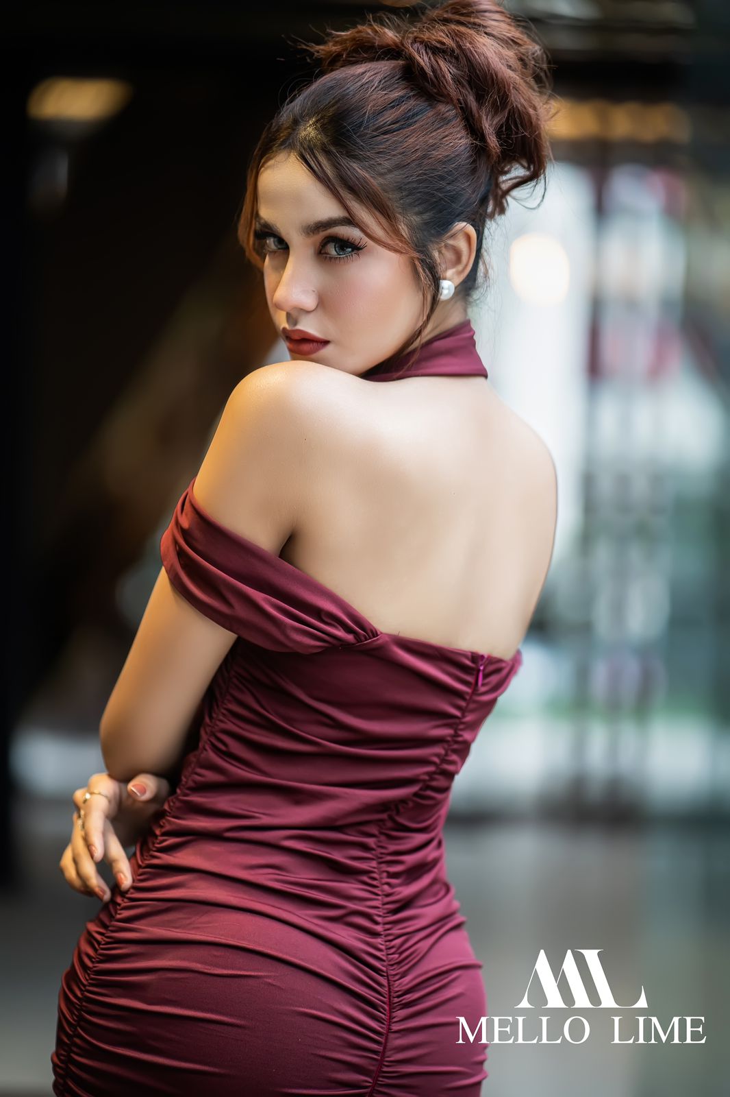 Women Bodycon Maroon Dress