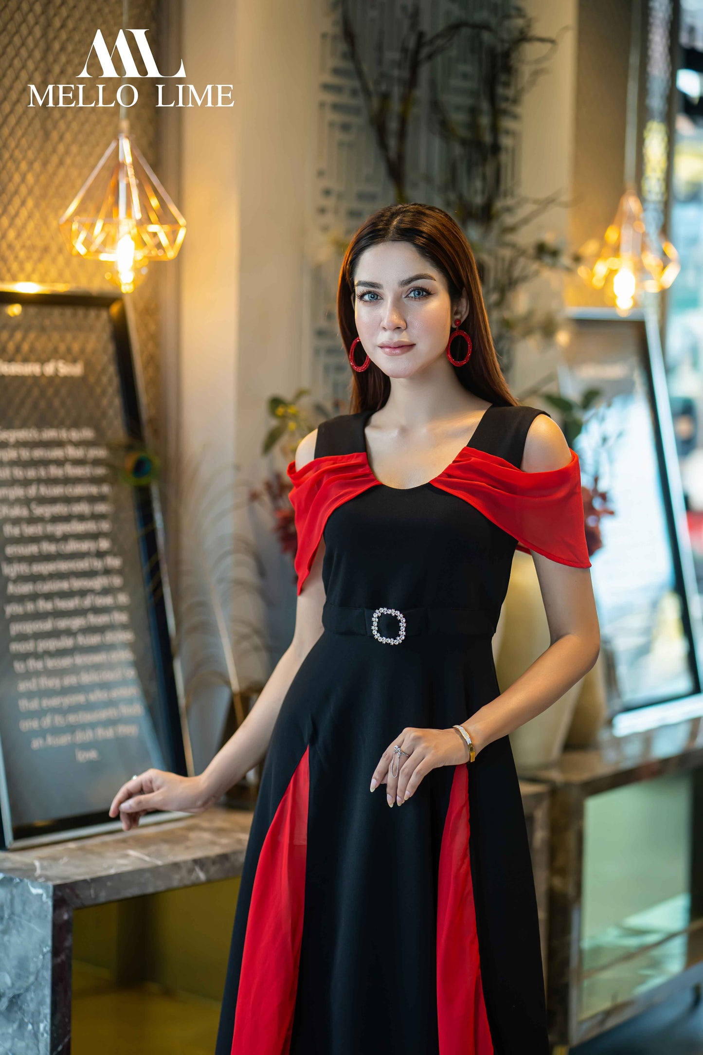 Red & Black Wedding Dress