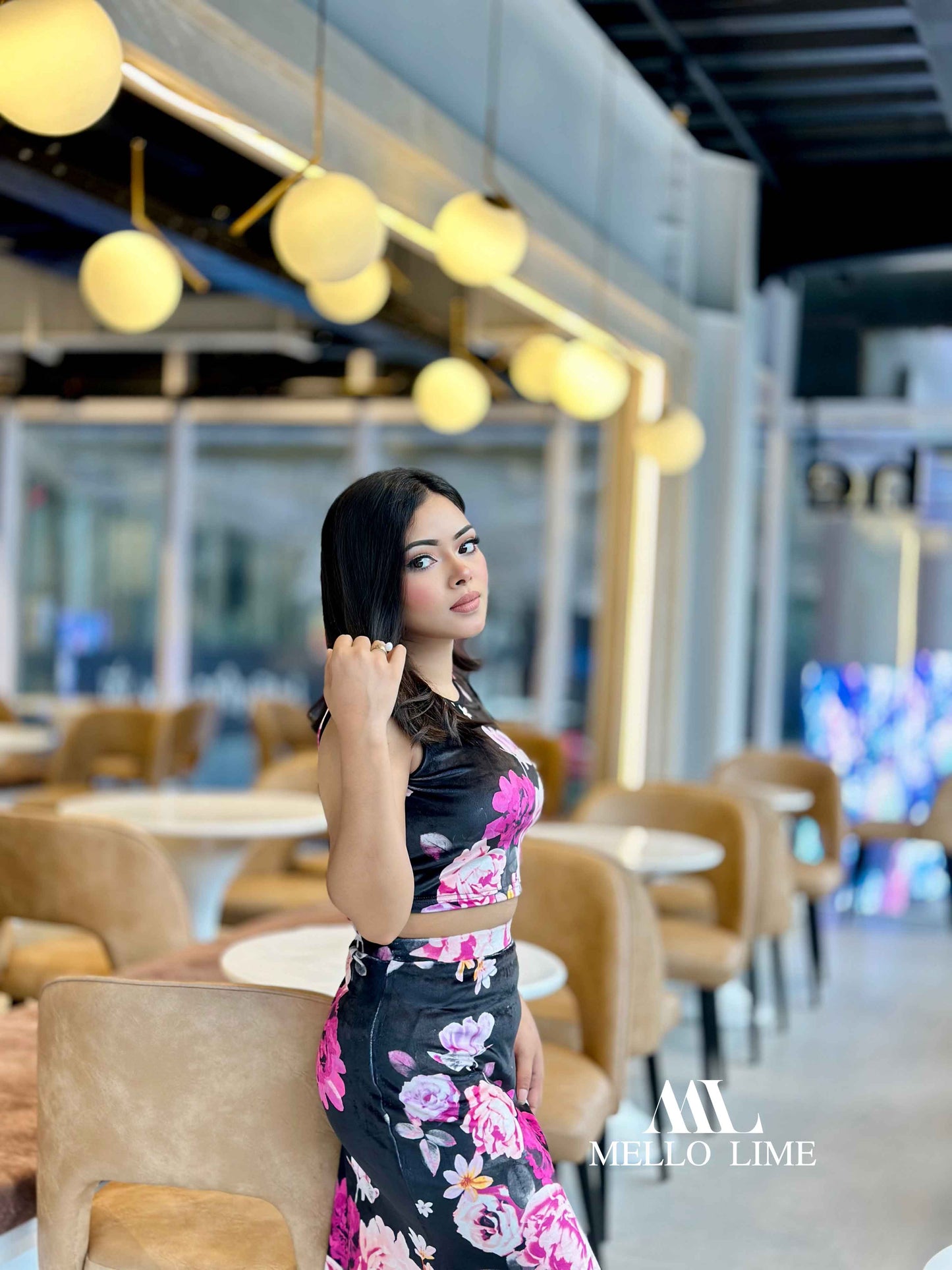 Velvet Skirt set