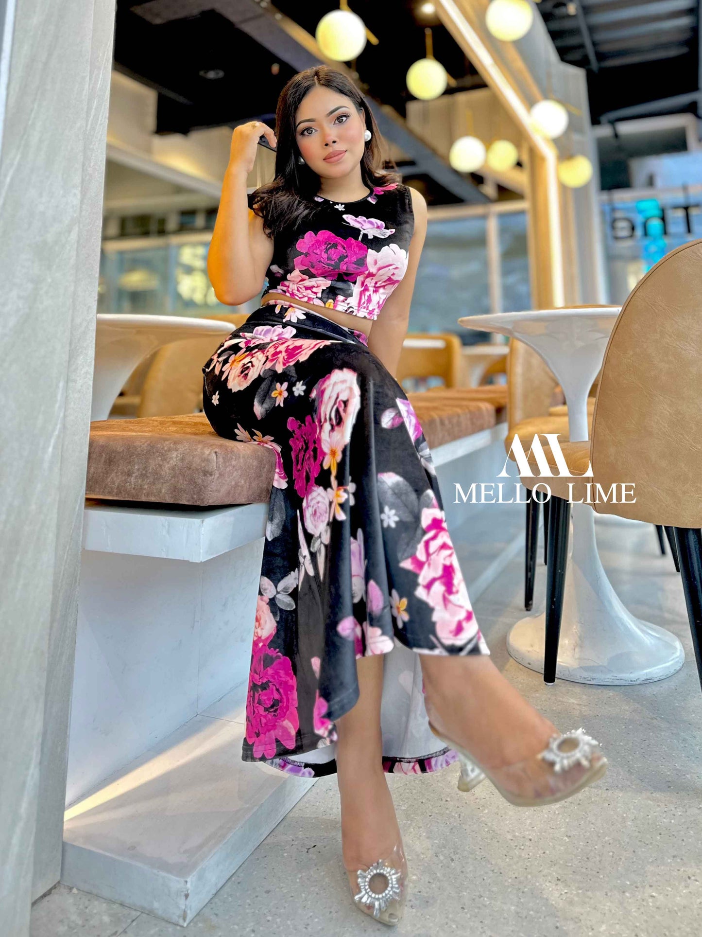 Velvet Skirt set