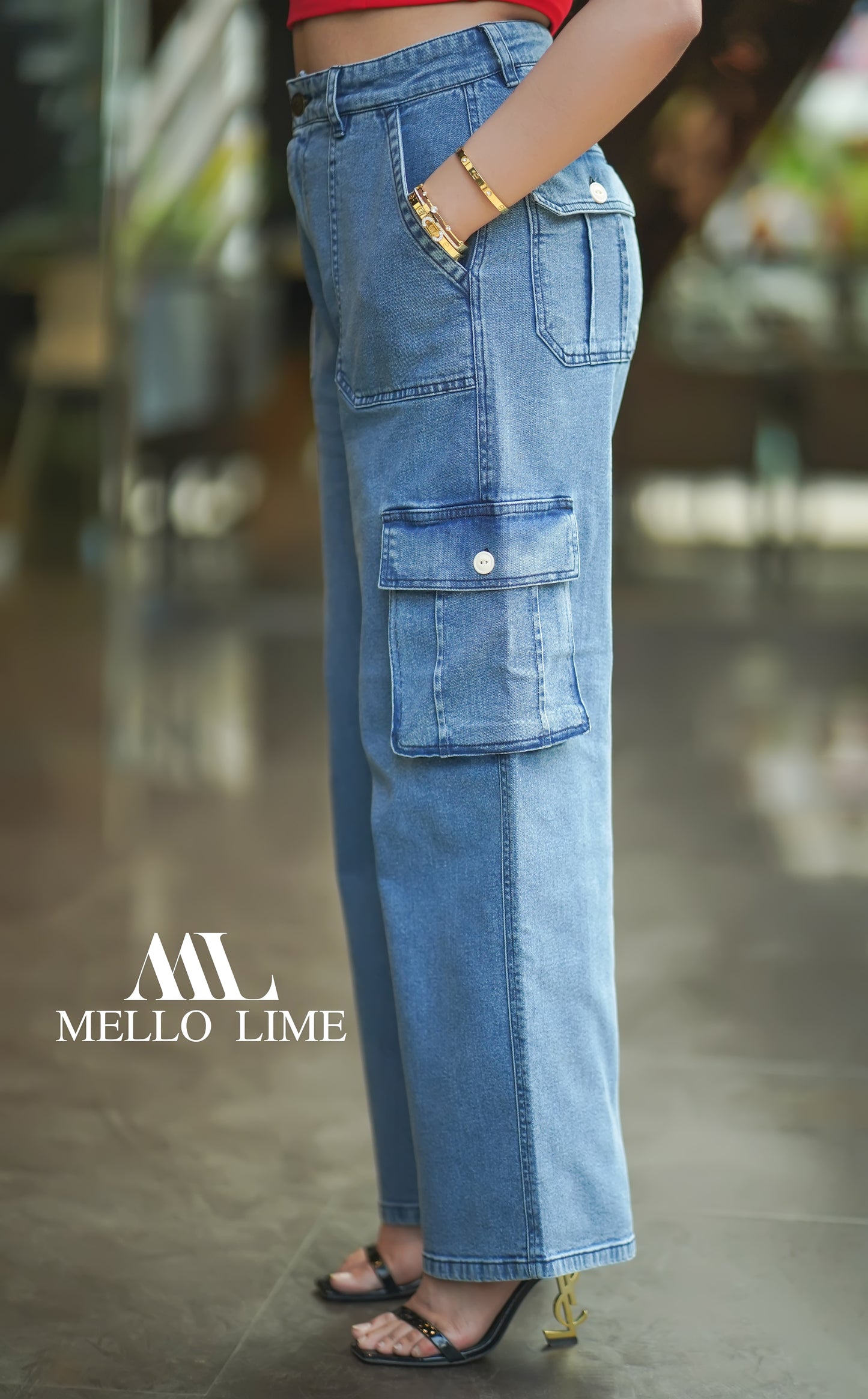 Denim Cargo Pant