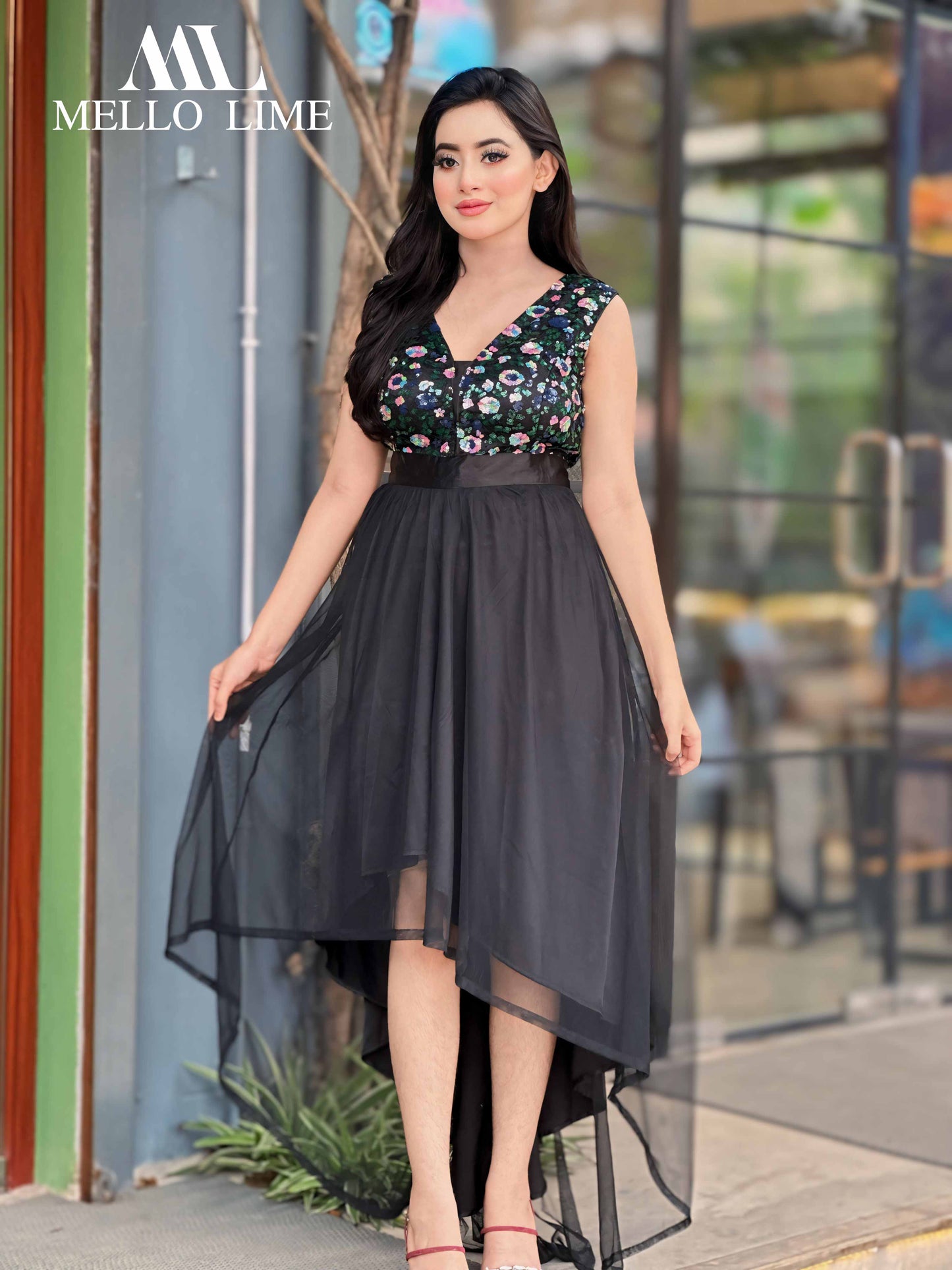 radiant Radiance black Sequince Dress
