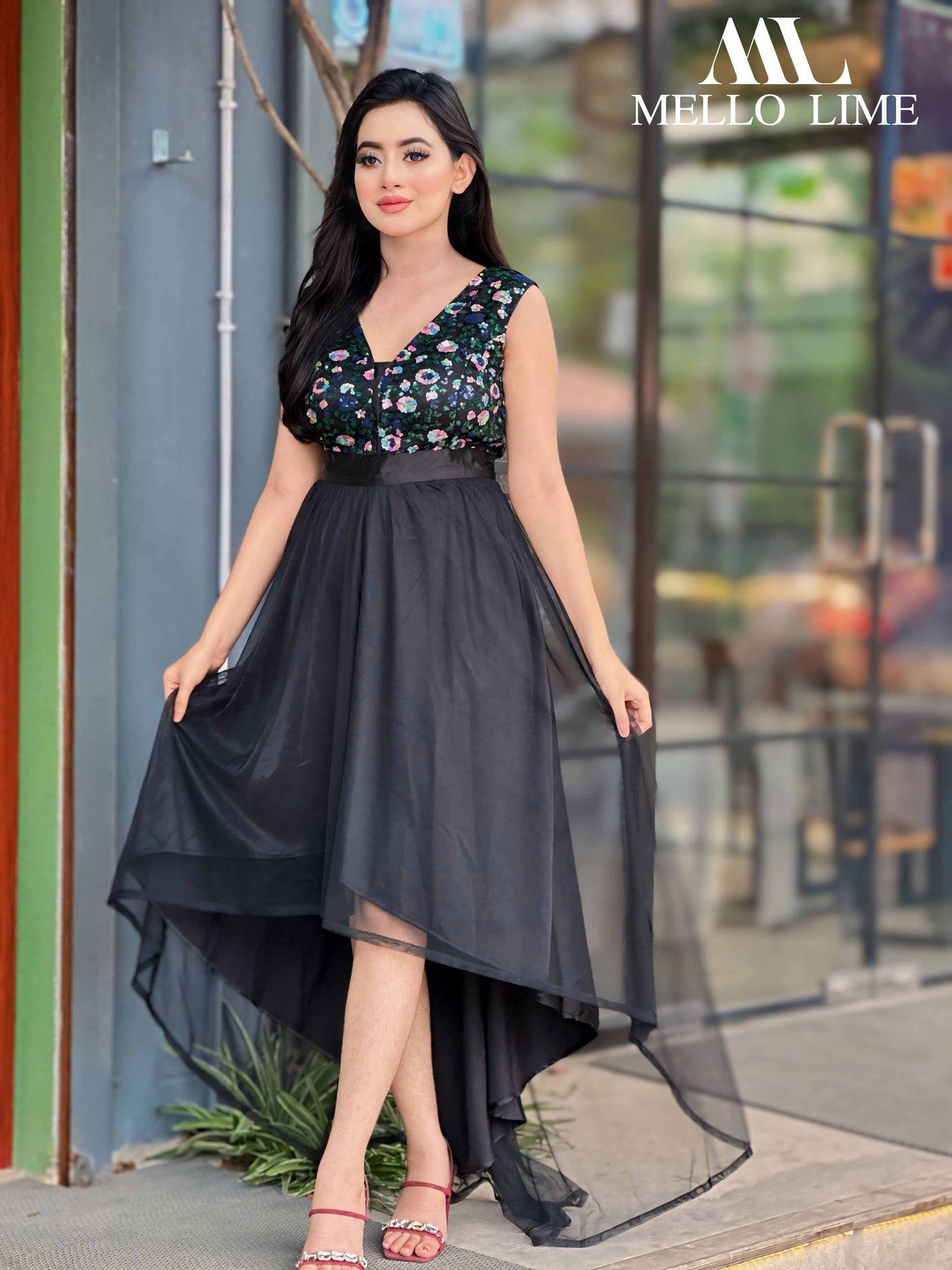 radiant Radiance black Sequince Dress