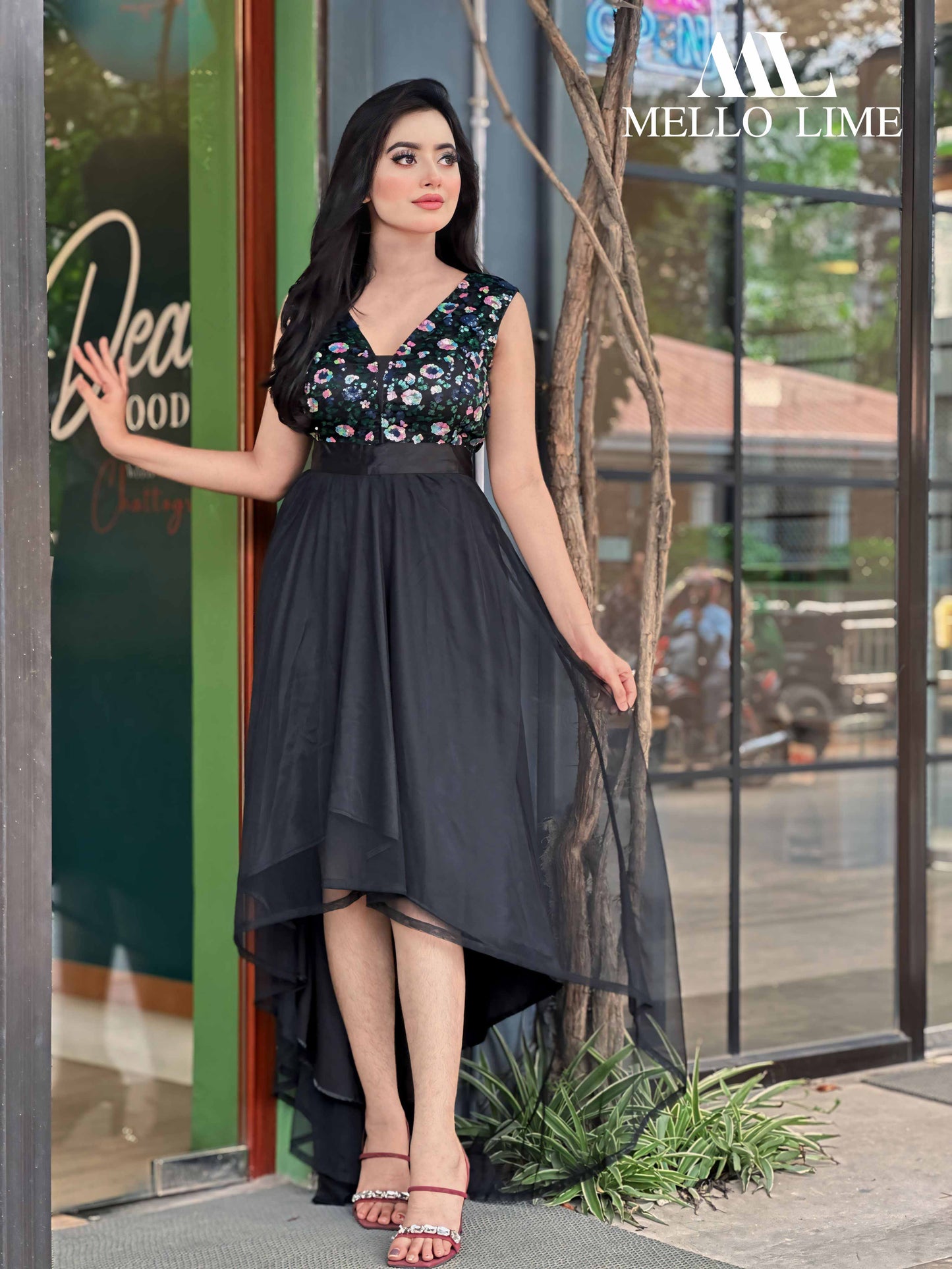 radiant Radiance black Sequince Dress