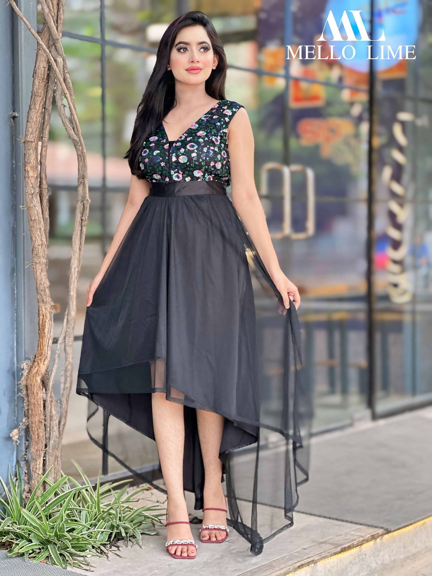 radiant Radiance black Sequince Dress