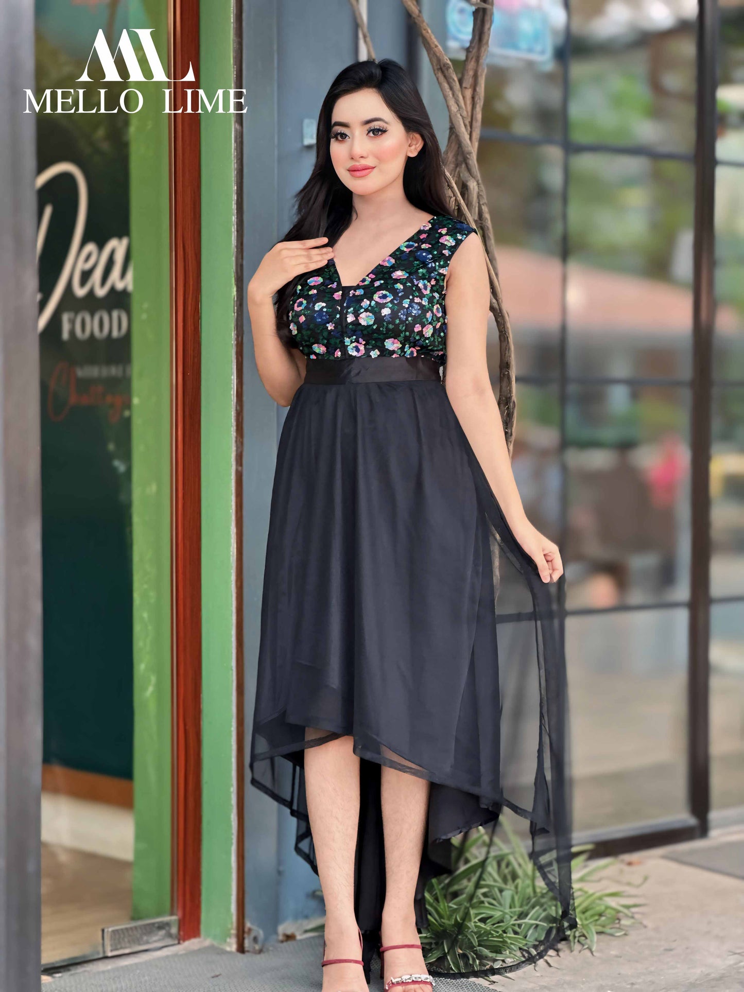 radiant Radiance black Sequince Dress