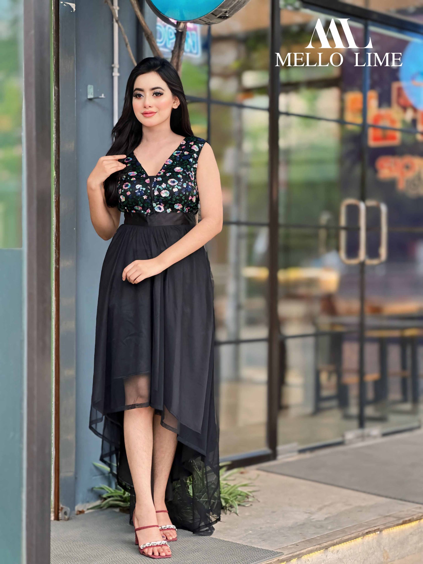 radiant Radiance black Sequince Dress