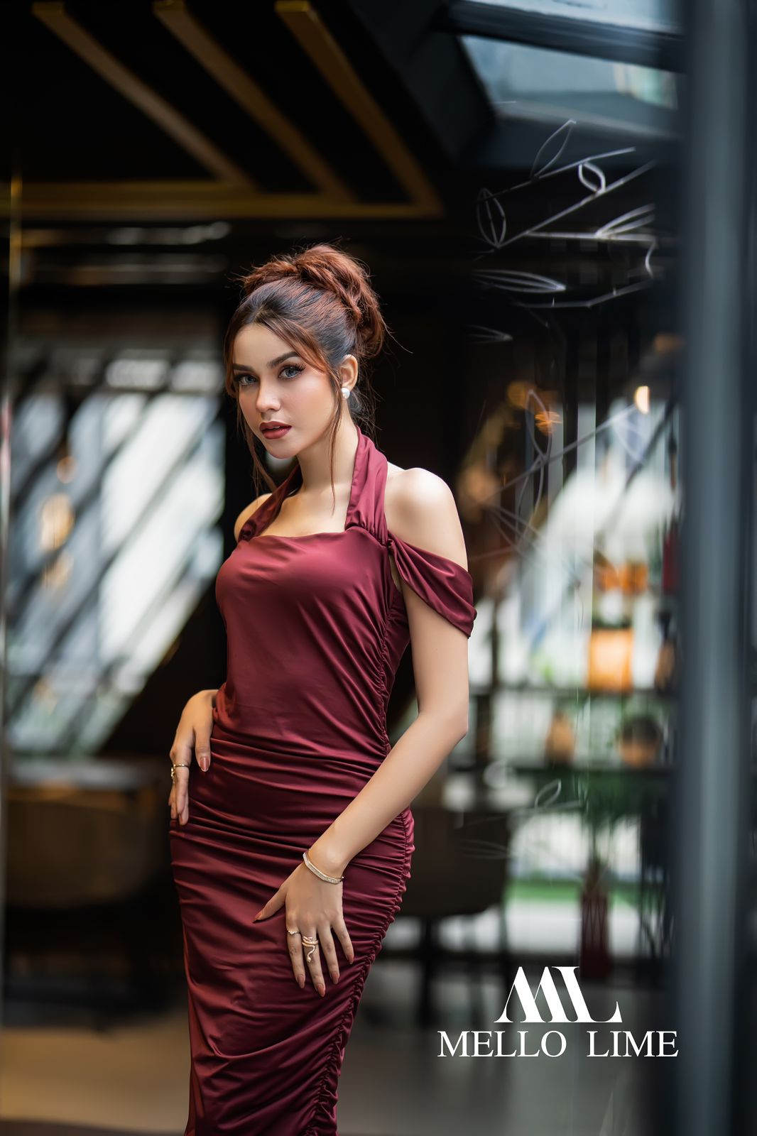 Women Bodycon Maroon Dress