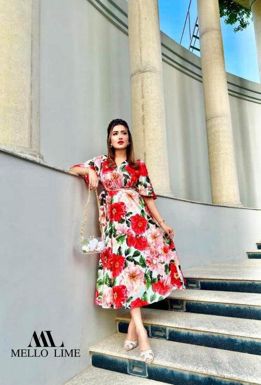 Summer Vacation Slim Casual Midi Dress