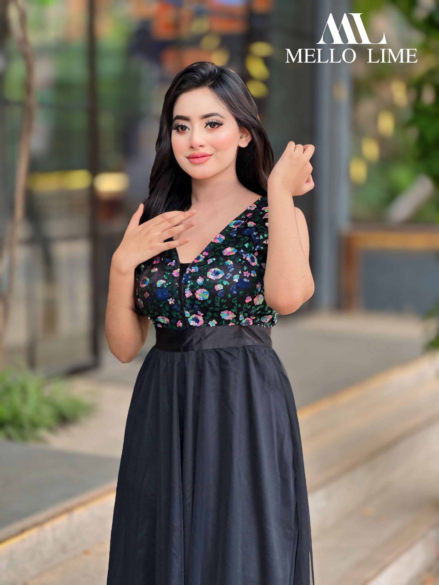 radiant Radiance black Sequince  Dress