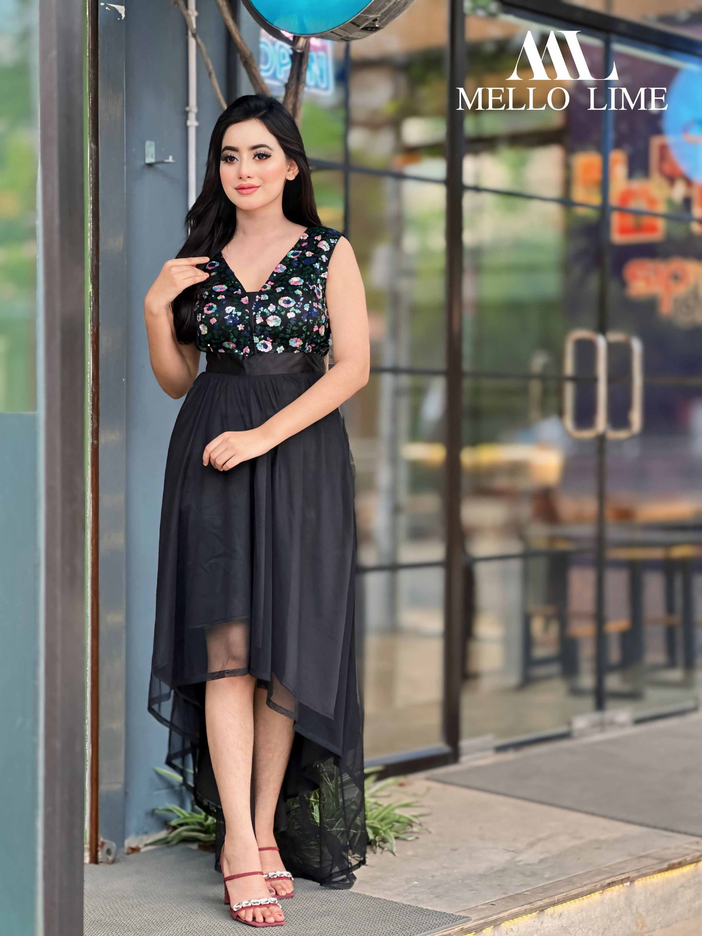 radiant Radiance black Sequince  Dress